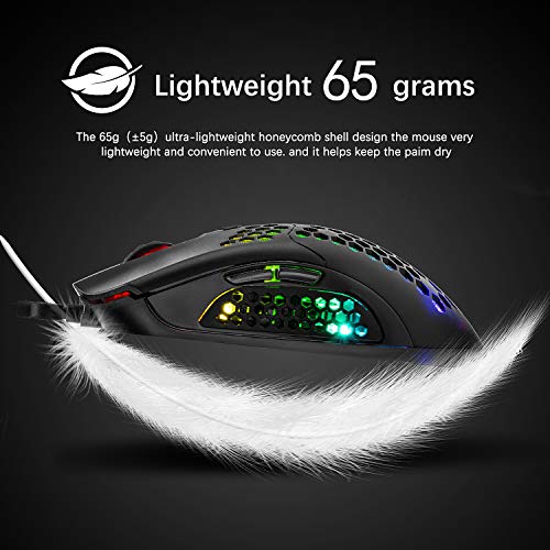 ZIYOU LANG 80% Gaming Keyboard and Mouse,3 in 1 Gaming Set,Blue LED Backlit Wired Gaming Keyboard,RGB Backlit 12000 DPI Lightweight Gaming Mouse with Honeycomb Shell,Large Mouse Pad for PC Game