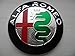1 STEMMA LOGO ALFA ROMEO GIULIETTA MITO 159 GT 147 ANTERIORE O POSTERIORE 74mm fregio NUOVA VERSIONE 2016 ALFA GIULIA