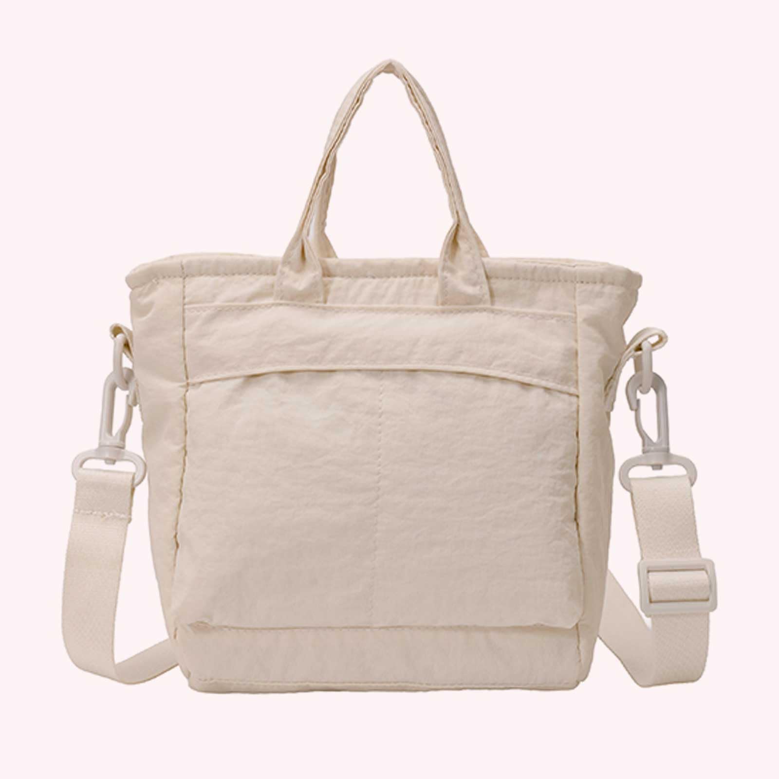 Borsa da donna in nylon, da lavoro, da viaggio, grande capacità | EcoGleam Borsa da lavoro e da viaggio in nylon con grande capacità, tracolla regolabile, versatile e portatile