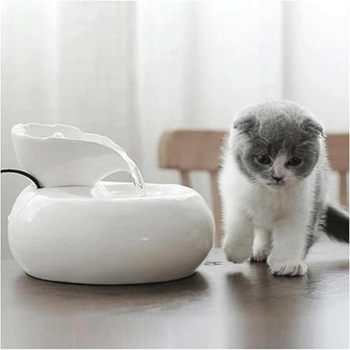 Miniatura 7 de REAGAR Fuente de agua de cerámica para gatos, dispensador automático de bebidas para mascotas, súper silencioso, para gatos, gatitos, perros, Negro