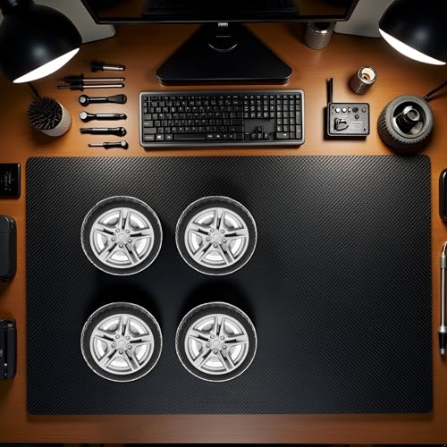 4Pcs Black Toy Car Wheel Tires,48mm Simulation Rubber Wheel Tire Toy Model DIY RC Spare Parts Easy Installation Small in Size,Remote and App Controlled Vehicles and Parts,Wheels and Tires - Image 6