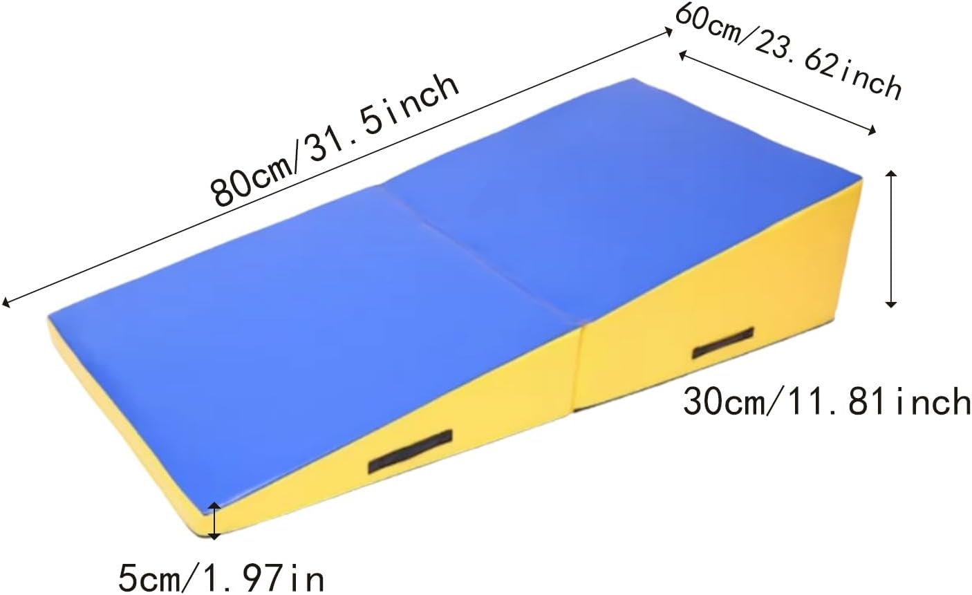rockible 体操マット 高反発パールスポンジ内蔵 練習用具 折りたたみ式 タンブリングマット 傾斜 ウェッジマット 軽量 ジム