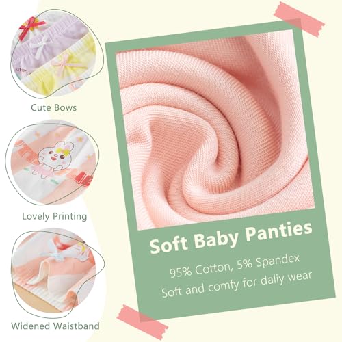 Girls Cotton Underwear Tagless Baby Panties for 2-10 Years Toddler Panties Soft Breathable Assorted Briefs 8 Packs2