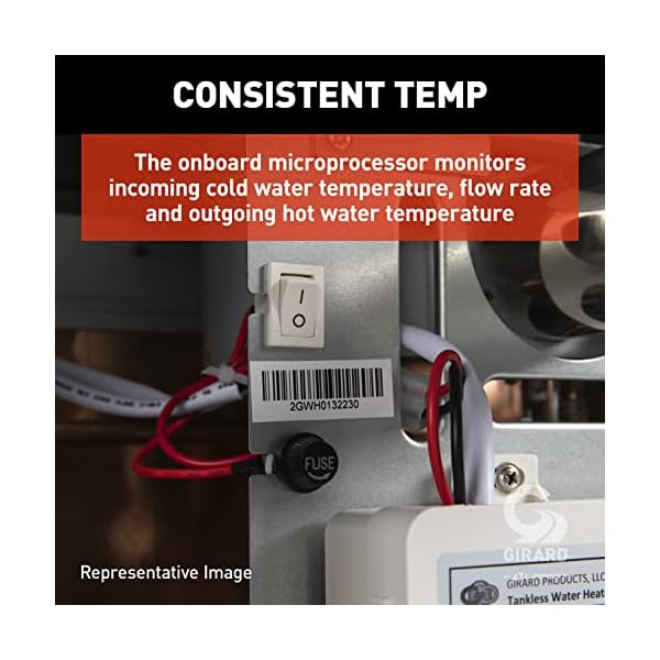 GIRARD Tankless RV Water Heater, 12V Power, 42,000 BTUs, Quiet Operation, Onboard Microprocessor, Digital User Control Panel, Freeze Protection, Easy Installation - 2022107534 - Image 7
