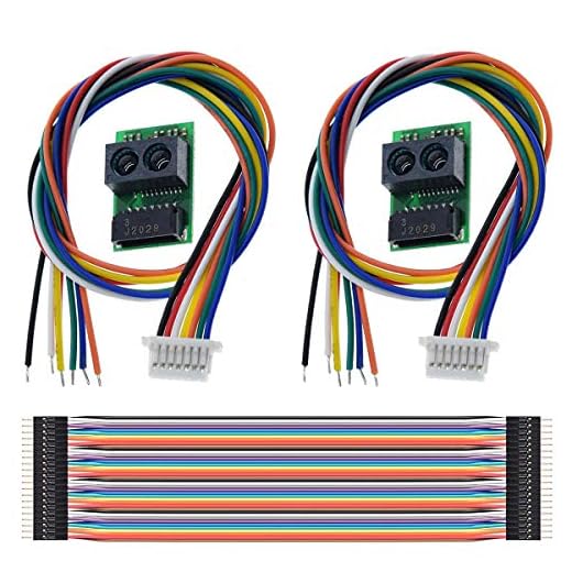 DAOKI 2Pack Distance Sensor Module GP2Y0E03 Infrared Ranging Sensor 4-50CM I2C Output for Arduino with M-M Dupont Cable 20PIN