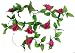 8.2ft Artificial Silk Rose Flower Ivy Vine Leaf Garland Wedding Party Home Decor,Rose Red