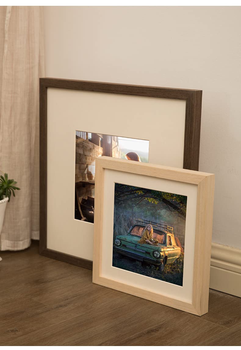 Cornice Per Foto In Legno Massello Effect Profilo Top Pro Chiaro Marrone 21x29 7 Cm Vetro Museale  S2 548015902