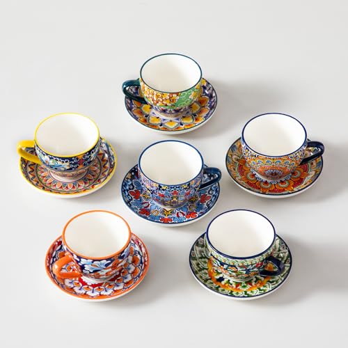8oz Cappuccino Cups & Saucers, 6 Pack - image 7