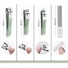 18 Piece Water Green Stainless Steel Manicure Pedicure Care Set with Glass Rasp in Special Box with Magnet