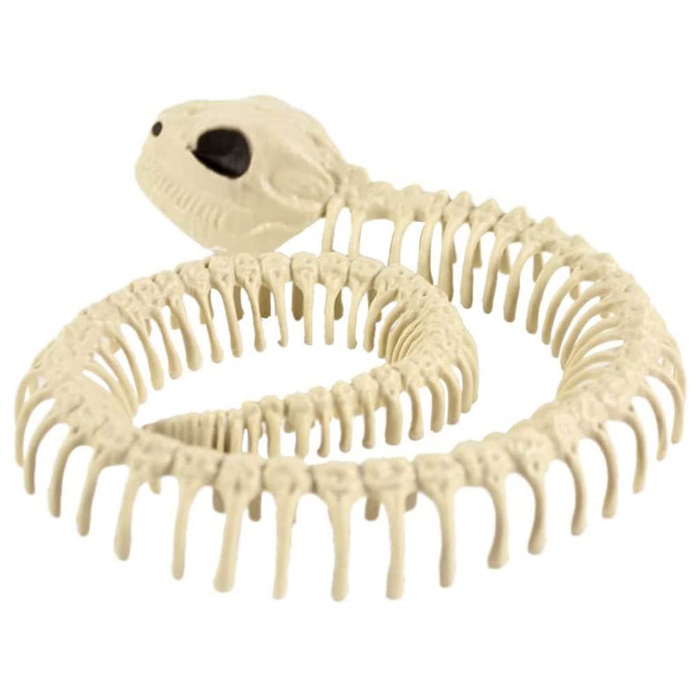 Pesoncarl Halloween Decorations, Halloween Snake Skeleton Creepy Plastic Animal Skeleton Decoration Party Supply Props