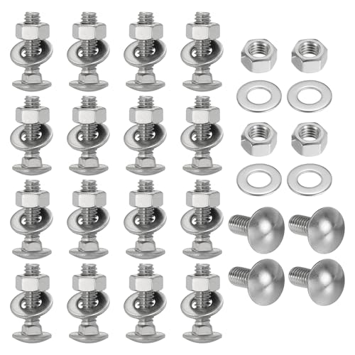 Tornillos de acero inoxidable para evitar giros molestos con cuello cuadrado y tuercas 20 tornillos