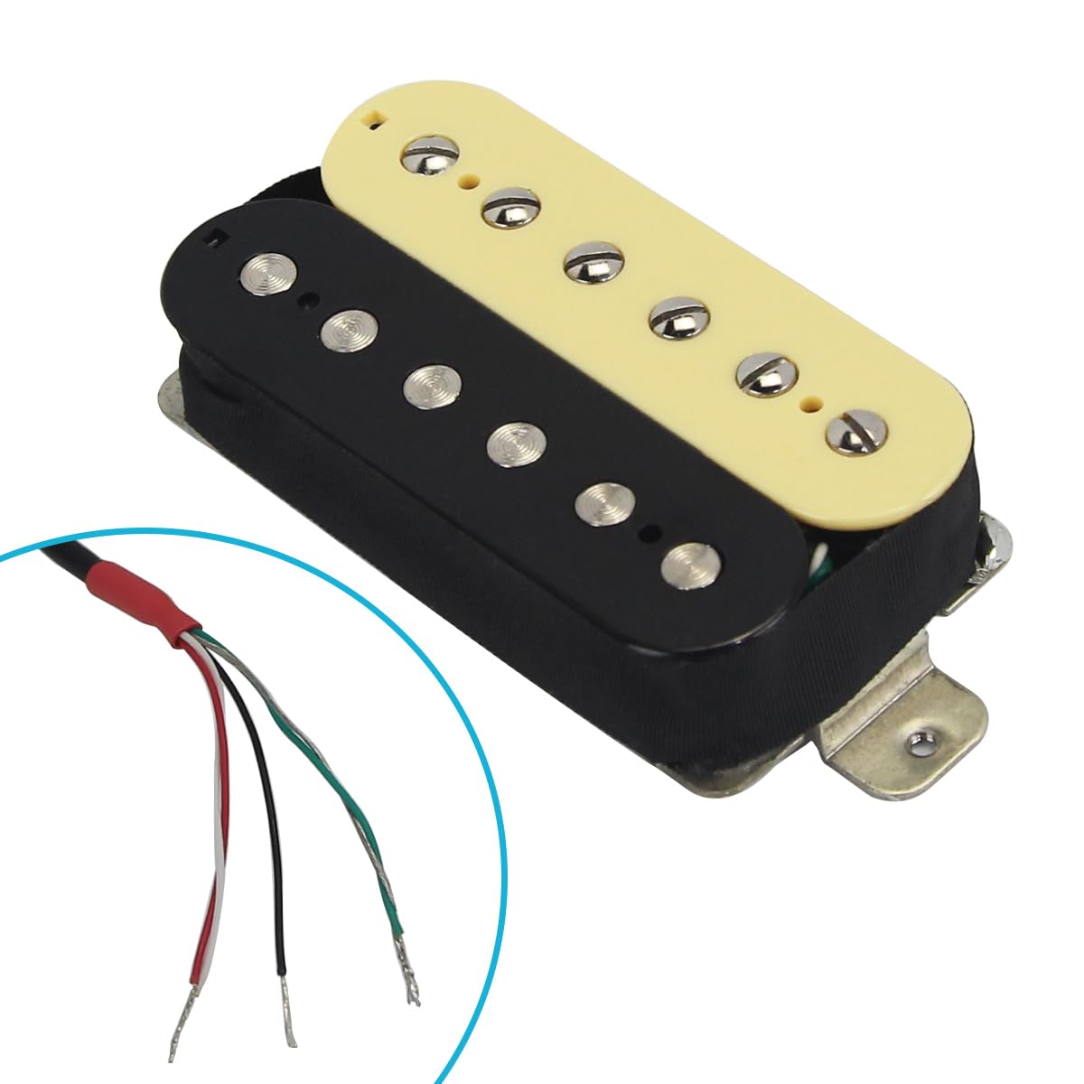 FLEOR Alnico 5 Ensemble de micros pour guitare Zebra Neck and Bridge Humbucker