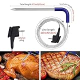 Meat Thermometer,Air Temperature Thermometer Probe Replacement Compatible with Ninja DZ550 Foodi Smart XL 6-in-1 Dual Temp Probe Indoor Grill & Air Fryer Stainless Steel Thermometer Meat Probe - Image 4