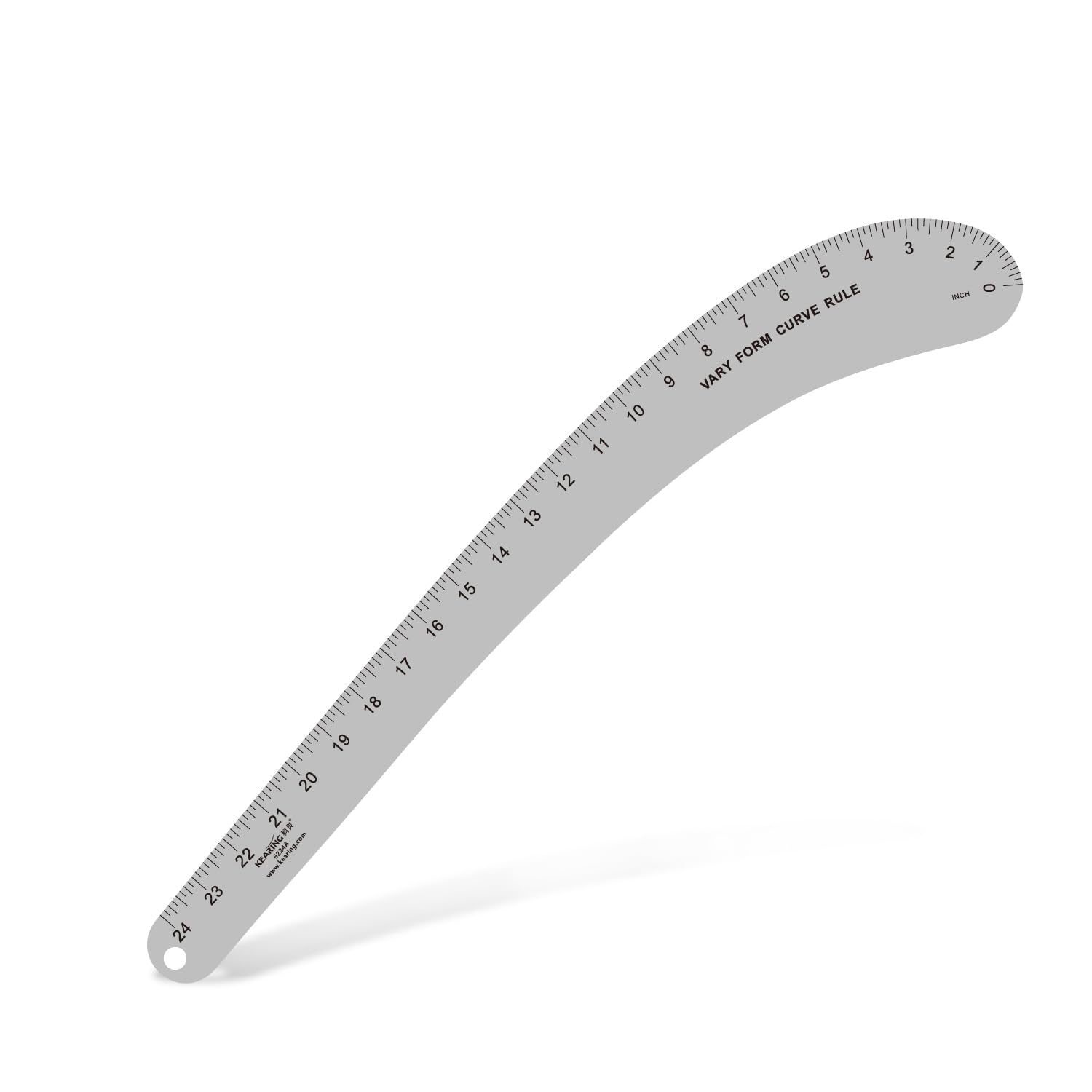 KEARING 24inch French Curve Ruler, Aluminum, 24 Inch, Sewing Ruler
