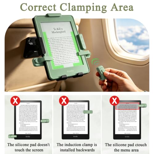 Image of Page Turner Ring for Kindle Paperwhite Oasis Scribe Kobo eReaders, Remote Control Page Turner for iPad iPhone Android Tablets E-Readers, Kindle Accessories for Thick Cases (Green)