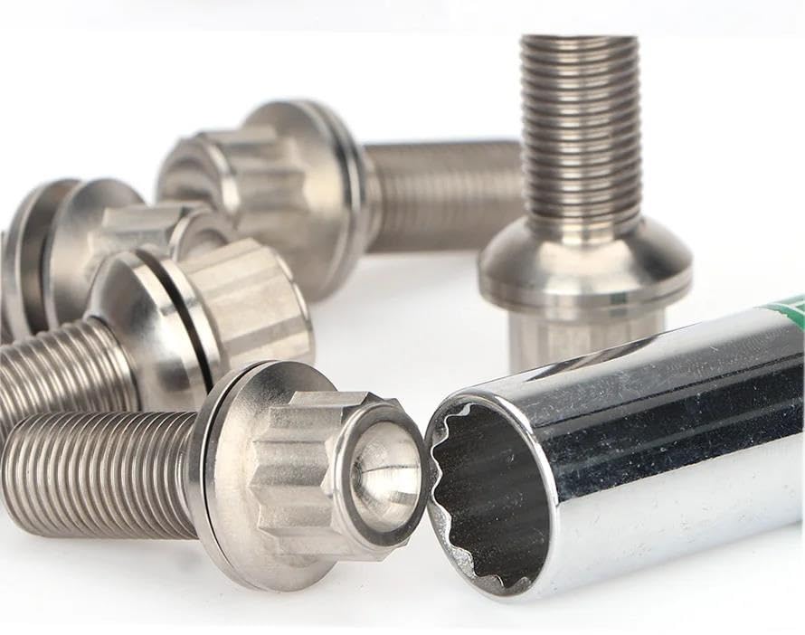 ハブリング 4/20PCS M14x1.5 チタン合金ホイールボルト 盗難防止ボルトスーツ ワイドトレッドスペーサー(10pcs 4