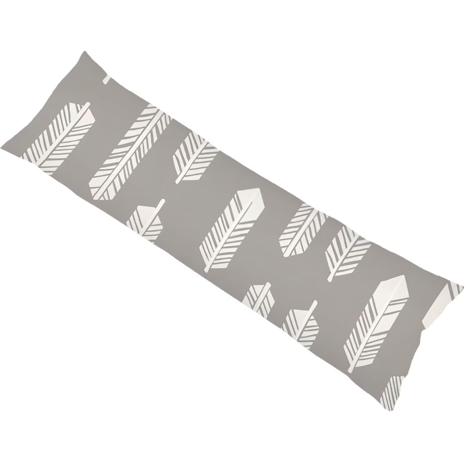 Housse traversin 180cm gris lin | Taie oreiller 60x180 coussin long bz-812