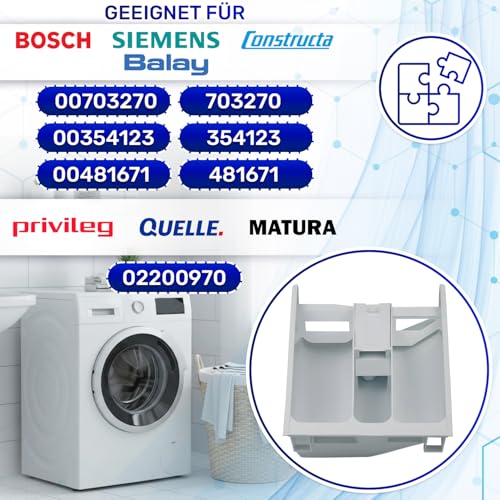 Schublade für Waschmittel in der Waschmaschine mit Originalcode 00703270 703270 für Bosch für Balay für Constructa für Siemens - Garantie 10 Jahre - MONTERAL