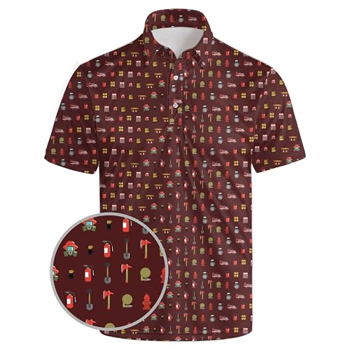 Party Mens Golf Shirt Print Short Sleeve Moisture Wicking Funny Sport Performance Polo Shirts for Men3