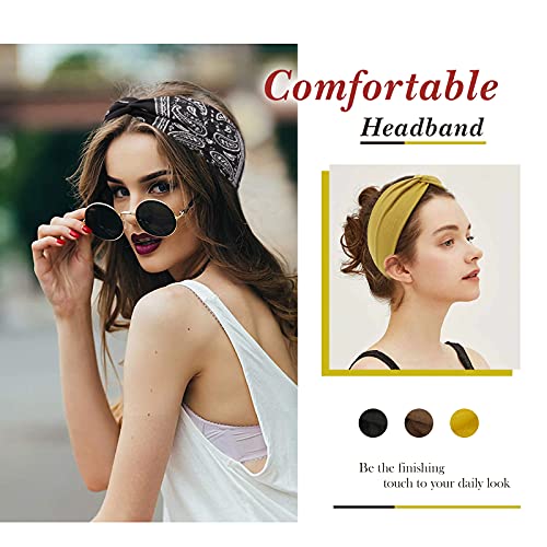 Tobeffect 8 Pack Turban Headbands For Women Non Slip Leopard Print Boho Head Wrap Accessories Elastic Hair Band For Women's Hair #TOP2