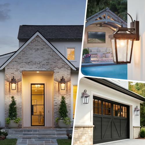 EERU Oil Rubbed Bronze 2 Pack Dusk to Dawn Outdoor Wall Lights by EERU - Used condition - Image 2