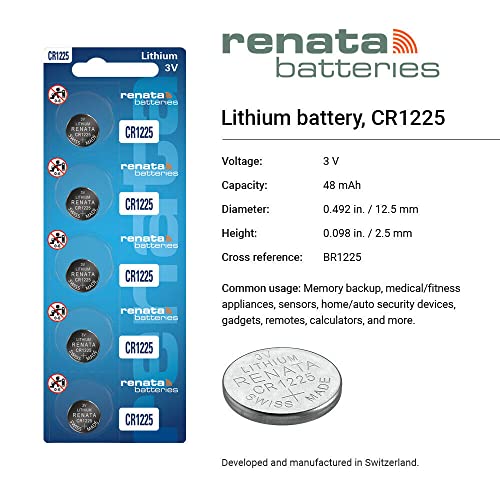 Baterías Renata CR1225 3V de Litio 2 unidades miniatura 2