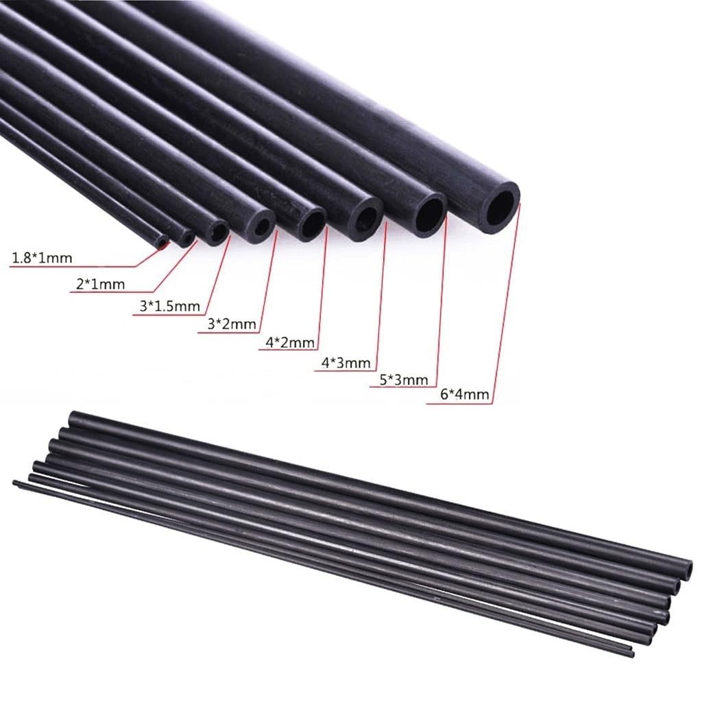 16 sztuk rur z włókna węglowego 500mm drążone pręty(500x5x4mm)