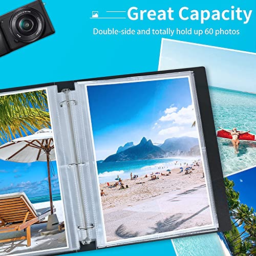 Fabmaker 30 Pack Photo Sleeves For 3 Ring Binder - (8X10, For 60 Photos), Archival Photo Page Protectors 8X10, Clear Plastic Photo Album Refill Pages Photo Pockets, Postcard Sleeves, Acid-Free #TOP2