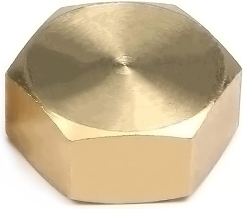 Miniatura 4 de Othmro 2 tapas de válvula de montaje de tubería dorada, conector de manguera de rosca fina hexagonal de latón, conector de manguera de rosca fina de