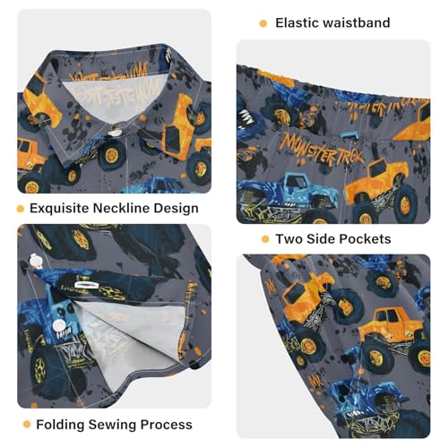 Image of Boccsty Ice Cream Drip Boy Summer Shorts Sets Hawaiian Toddler Boys T-Shirt & Pants 2 Pcs 3T-10T