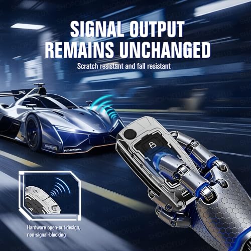 Image of SHOPOFLUX Metal Key Cover Compatible with Tata Tiago | Nexon | Altroz | Curvv | Safari | Storme | Zest | Bolt | Tigor | Punch | Hexa 3 Button Flip Key