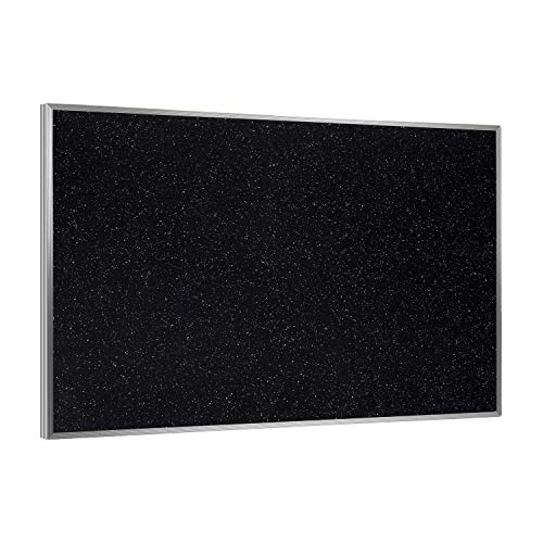 Ghent Bulletin Board, Recycled Rubber, Aluminum Frame, 24" X 36", Confetti (Atr23-Cf) - Made In Usa #TOP2