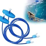 Dry Snorkel for Swimming Snorkel for Training, Full Face Snorkeling Gear, Breathing Tube for Underwater Practice, Diving Equipment Apparatus for Adults Open Water Stream,200cm (2pcs)