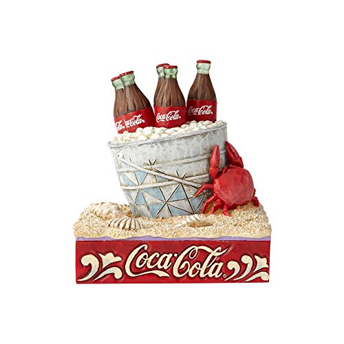 Altezza 8,9 cm (8.9 cm) Jim Shore Coca Cola Coke Ice Bucket on Beach Classic Ad Figurine 6000996 New
