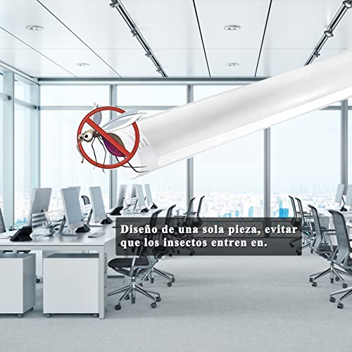 Sararoom Pantalla LED Tubo Integrado 30CM 10W 1200LM Luminaria LED, Luz Blanco cálido 3000K Lamparas LED Techo, Ángulo de haz de 130° Regleta Batten Light Para Barra Cocina Oficina Hogar Fábrica - imagen 7