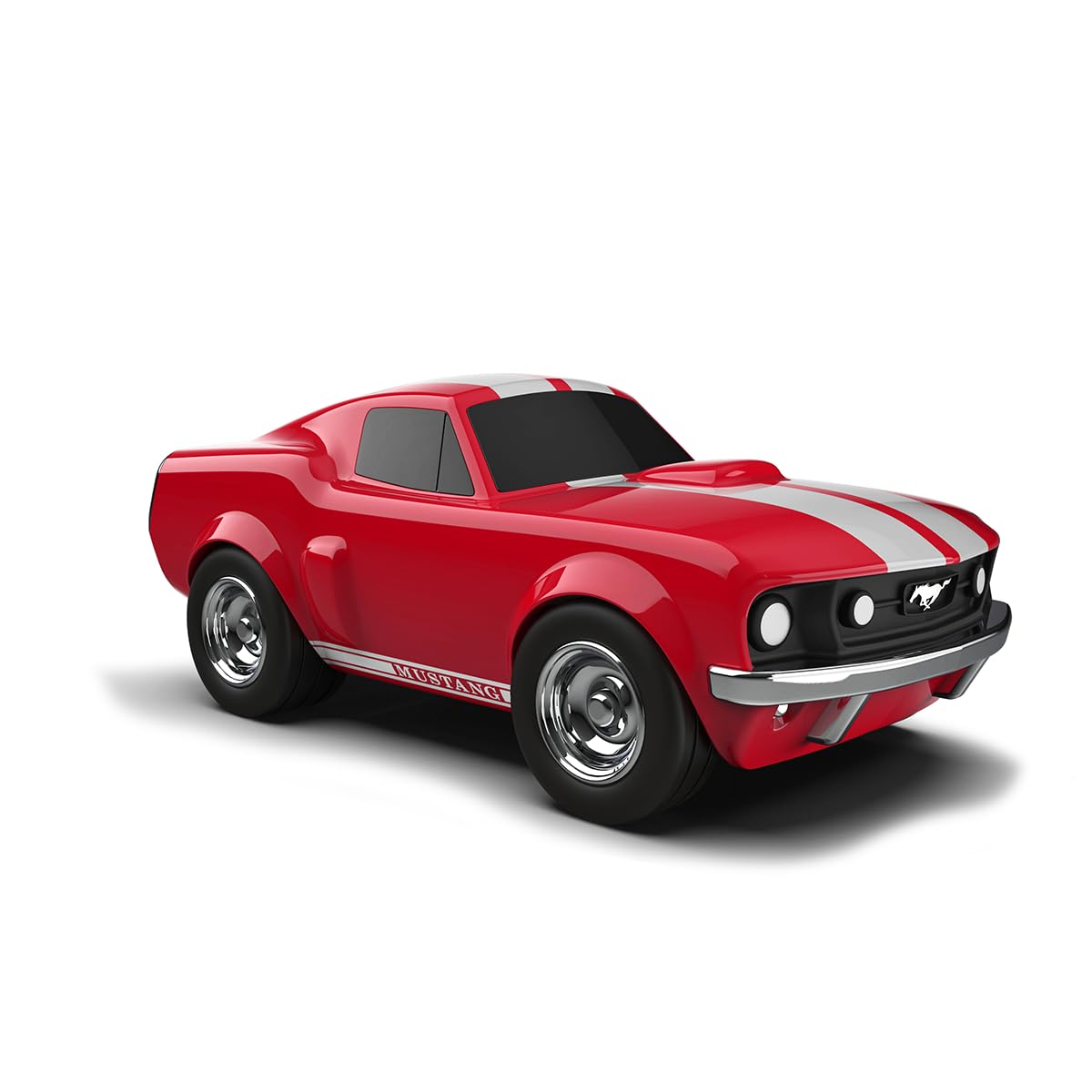 Baghera Racing Car Ford Mustang Rouge – Voiture Miniature Officielle – Jouet pour Enfants dès 3 Ans – ABS Résistant – Design Vintage Inspiré de la Mustang 1966