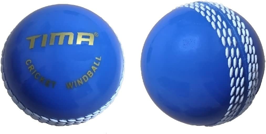 Synthetic Cricket Ball Poly Hard Cricket Balls - Indoor & Outdoor Training Cricket Ball for Coaching Practice (Blue Pack of 2)