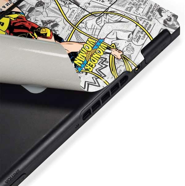 Skinit Decal Gaming Skin Compatible with Nintendo Switch Bundle - Officially Licensed DC Comics Wonder Woman Classic Action Pose Design