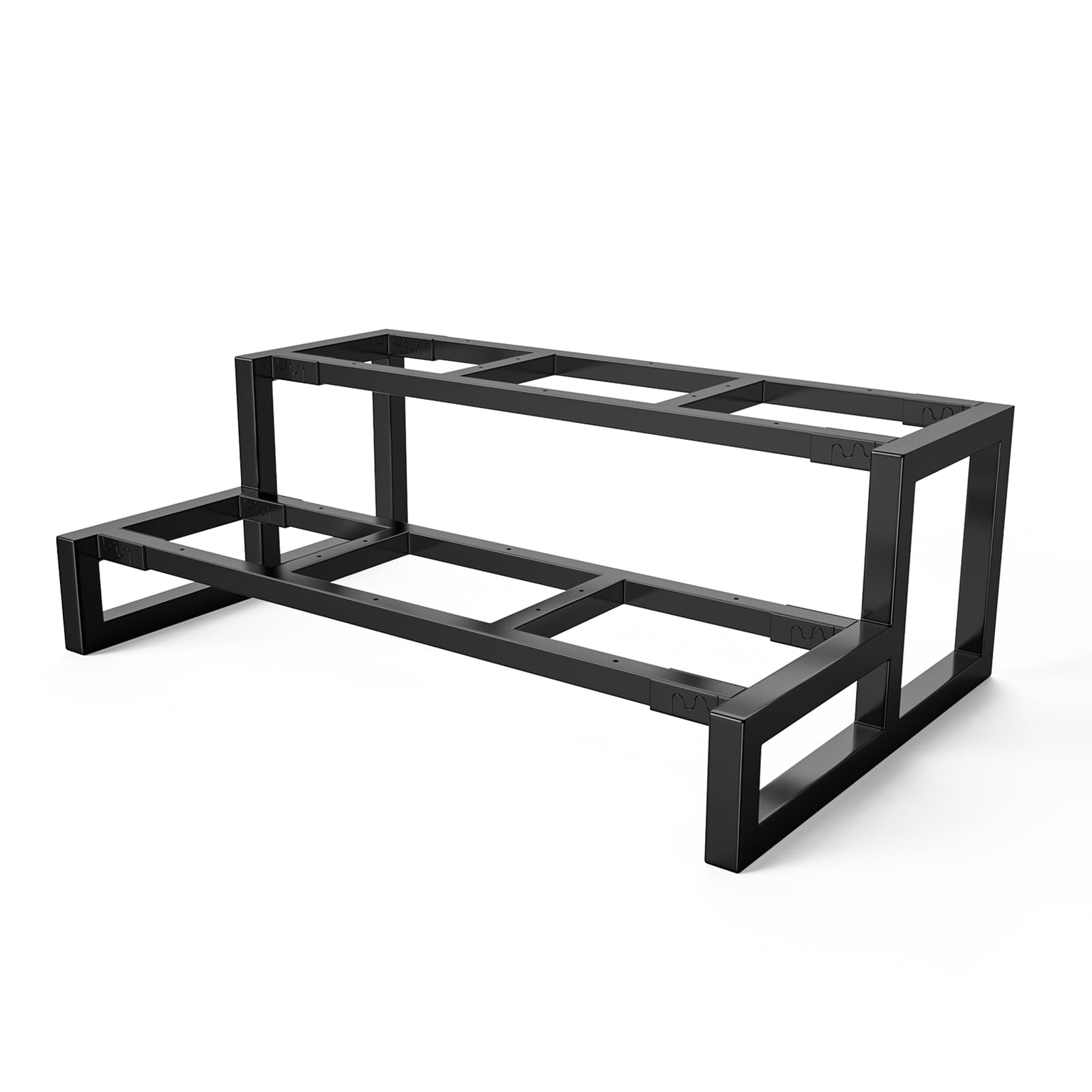 Escalera exterior de acero galvanizado de 2 peldaños y 60 cm de ancho para jardín