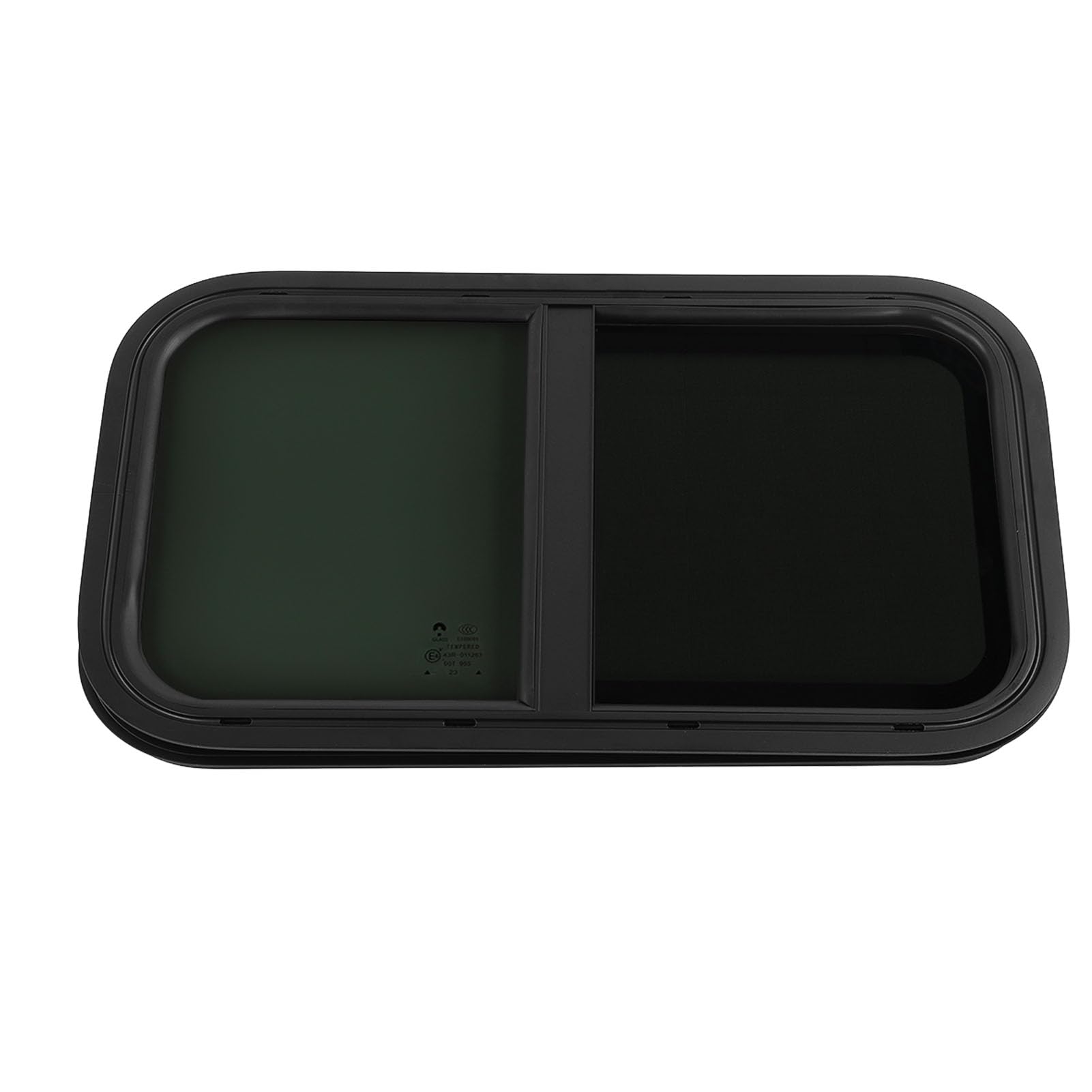 RV Window Push Pull Sliding with Removable Screen, Rounded