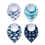 SKYCOOOOL 4 Pack Funny Navigation Style Small Pet Dog Cat Signature Puppy Bandana Triangle Scarf...