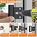 Home Security Door Reinforcement Lock, Upgraded Front Door Locks for Kids Safety Withstand 800 lbs, Child Proof Door Lock, Extra Door Lock from Inside Prevent Unauthorized Entry (2 Pack, Black)