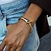 Ywmsfl Stylish Easy OT Fastener Asymmetrical Steel Wristband Minimalist Jewelry For Her Fashionable