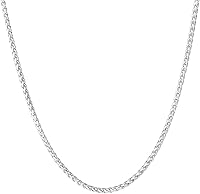 Starain Men's 18K Gold Plated Wheat Chain Necklace - 4mm Stainless Steel, 22 Inch Minimalist Jewelry