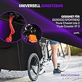 Isibell Abdeckung für Fahrradanhänger - Abschließbar - Universell - Reflektierend - 2 Sitzer - fahrradanhänger abdeckung zubehör