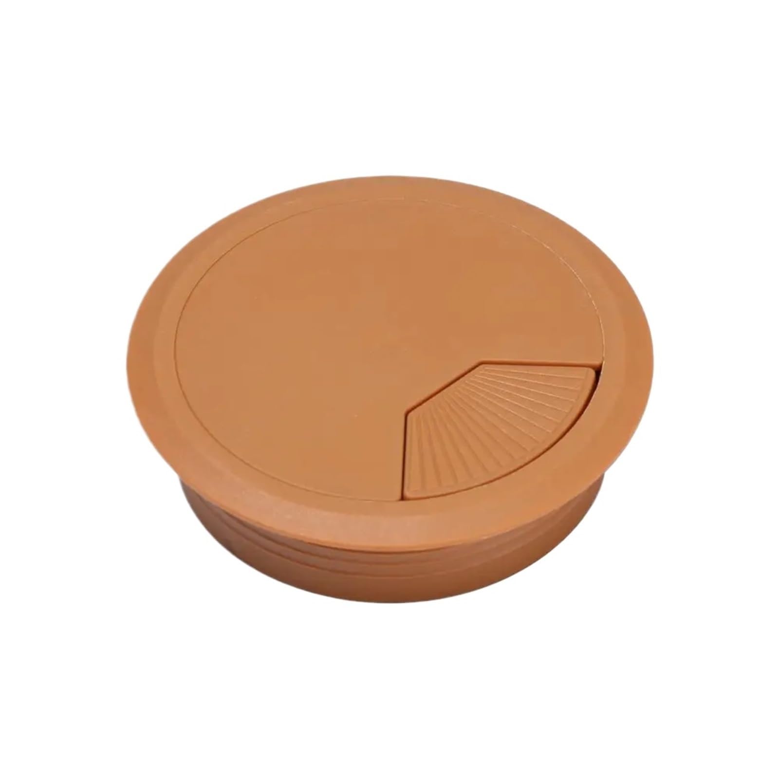 Desk Cable Grommet 50PC 60/80mm Desk Table Plastic Wire Hole Cover Computer Grommet Line Box Fastener(Dark Brown,80mm)