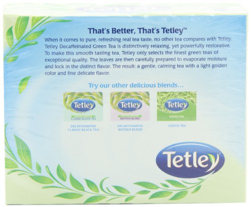 Tetley Naturally Decaffeinated Green Tea, 40-Count Tea Bags (Pack Of 6) #TOP1