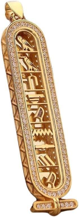Custom Egyptian Name Necklace – Personalized Ancient Hieroglyph Pendant for Women and Men, 925 Sterling Silver