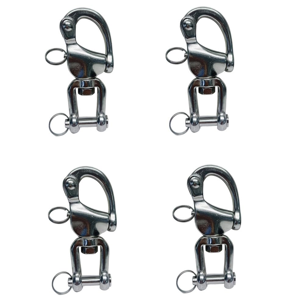 Prolinemax 4 Pc 5 Swivel JAW Snap Shackle SS316 Stainless Steel Shackle Forged Boat Anchor