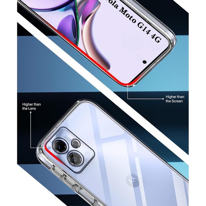 Image of Case Creation Brand - Mobile Cover for Motorola Moto G54 (Soft & Flexible Back Case), Transparent